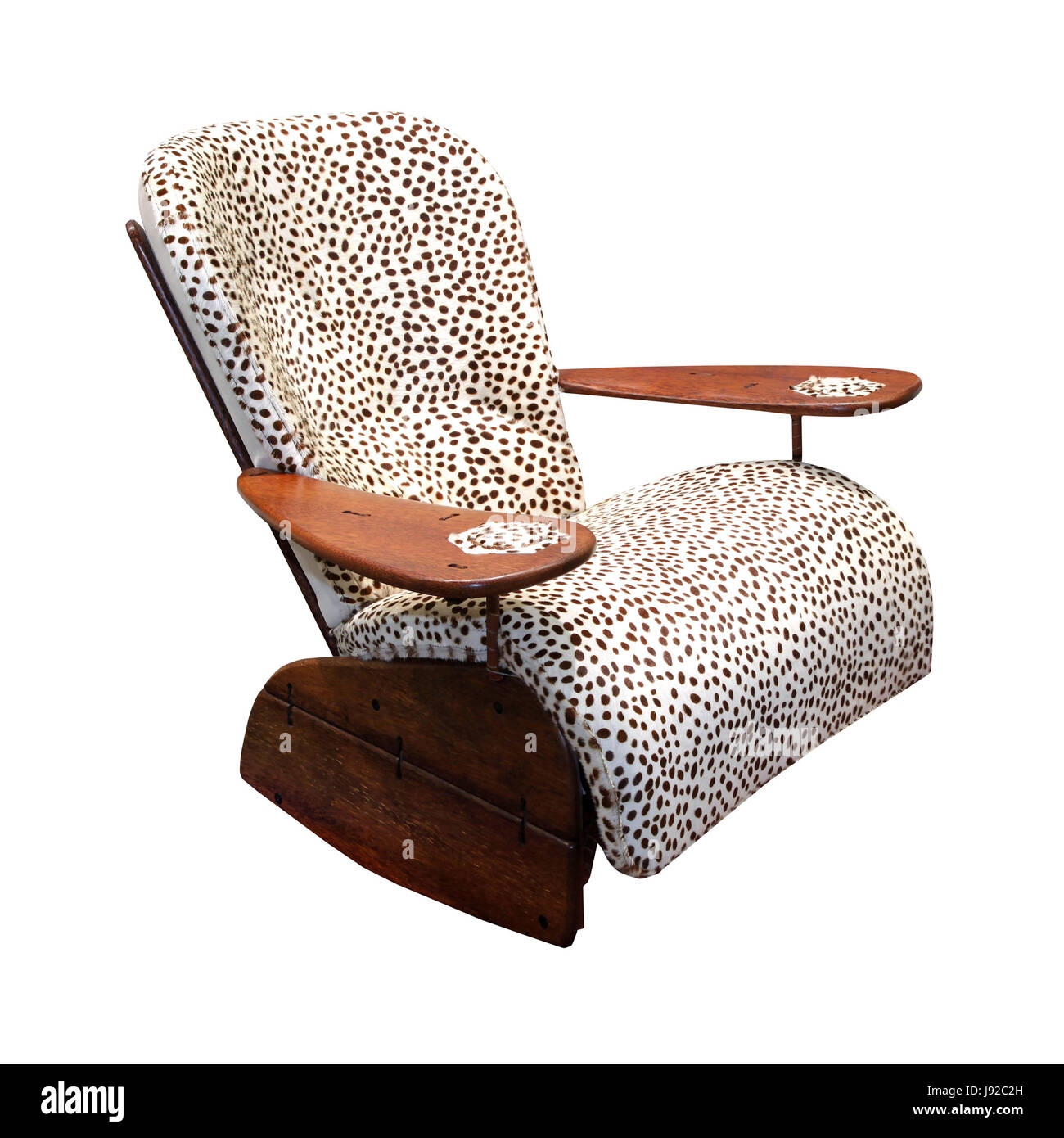 Armchair Isolated Furniture Animal Print Retro Chair Armchair Object J92C2H 