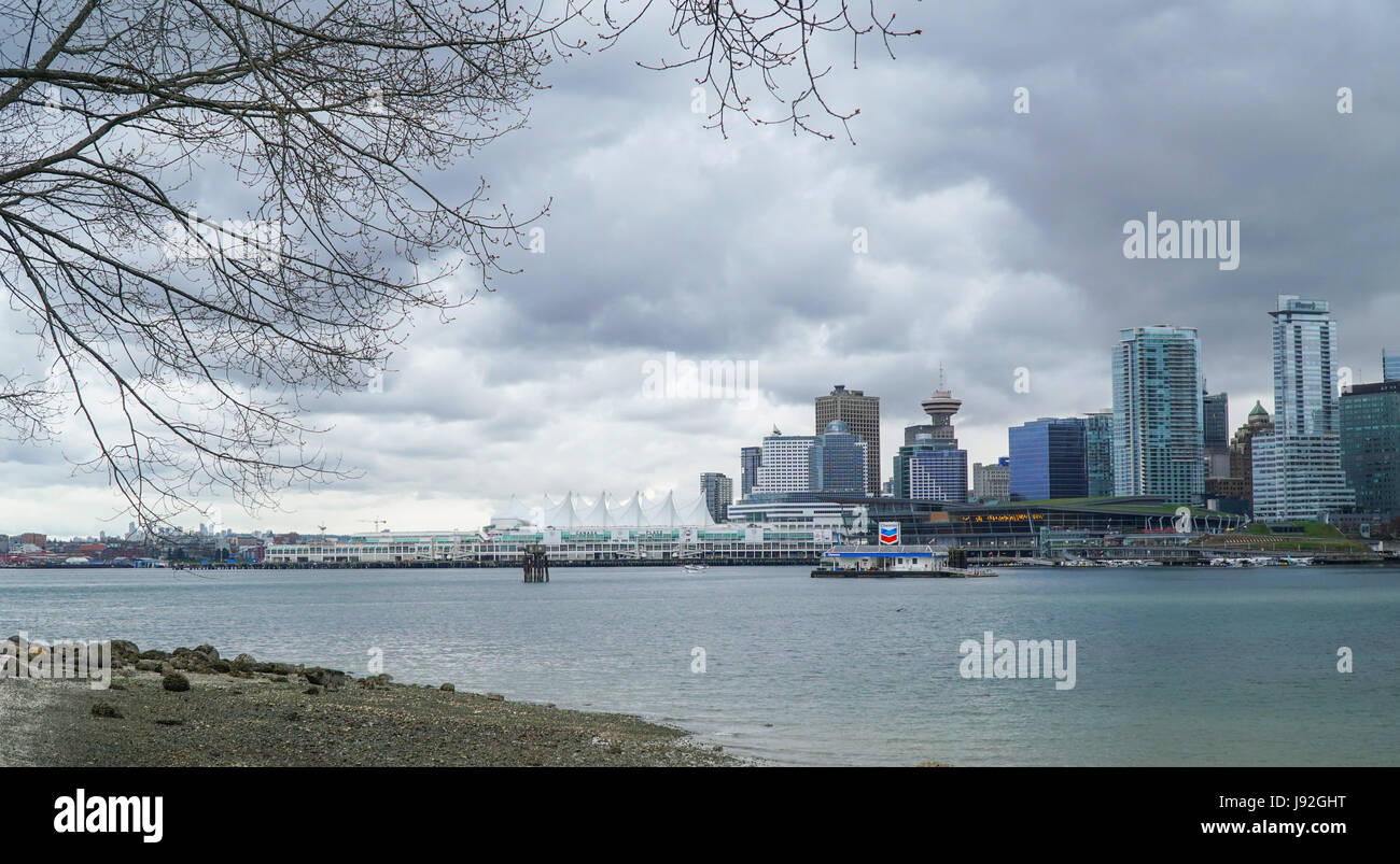 Vancouver skyline - view from Stanley Park - CANADA Stock Photo - Alamy