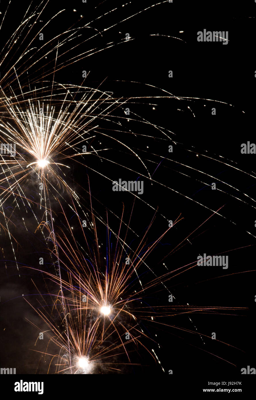 long-term exposure, silvester, New Years eve, new year, rocket, cheers, Stock Photo