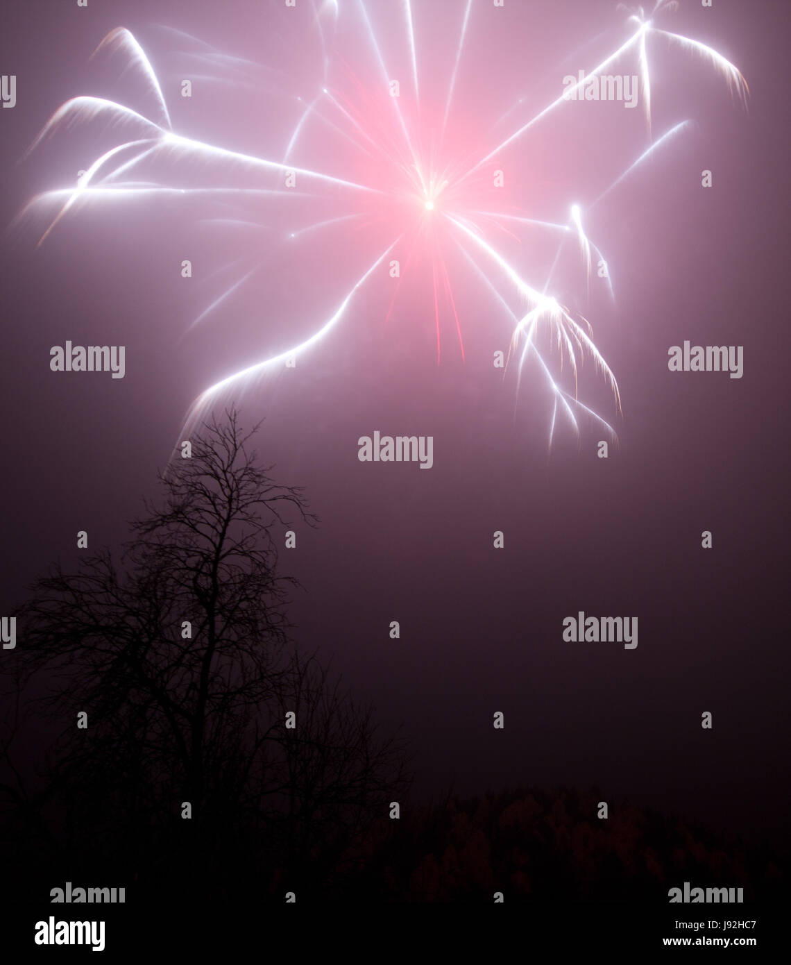 long-term exposure, silvester, New Years eve, new year, rocket, cheers, Stock Photo