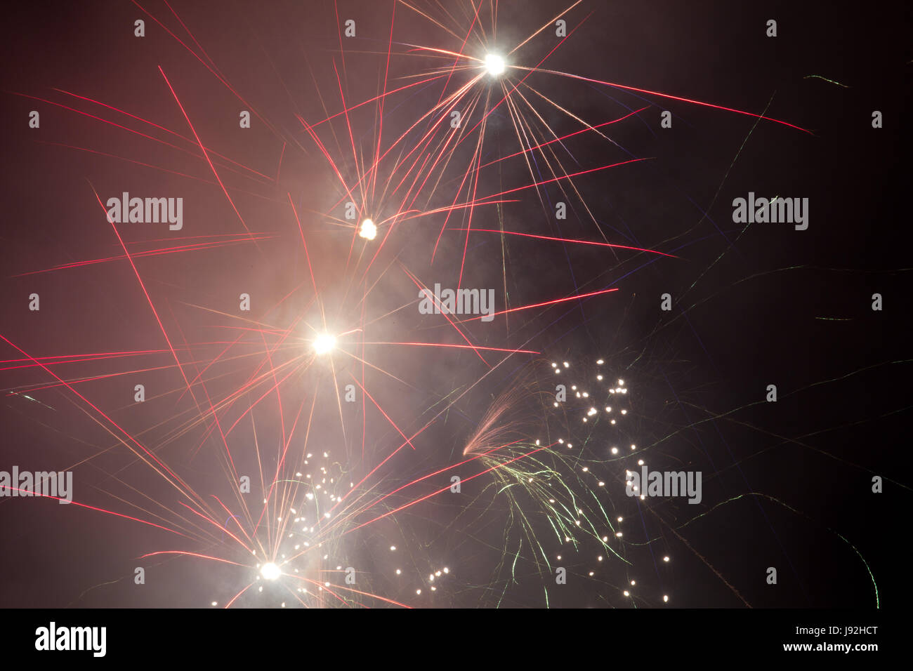 long-term exposure, silvester, New Years eve, new year, rocket, cheers, Stock Photo
