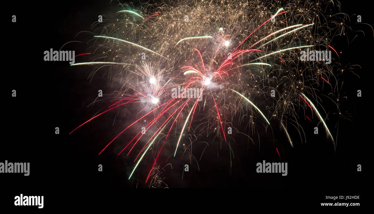 long-term exposure, silvester, New Years eve, new year, rocket, cheers, Stock Photo