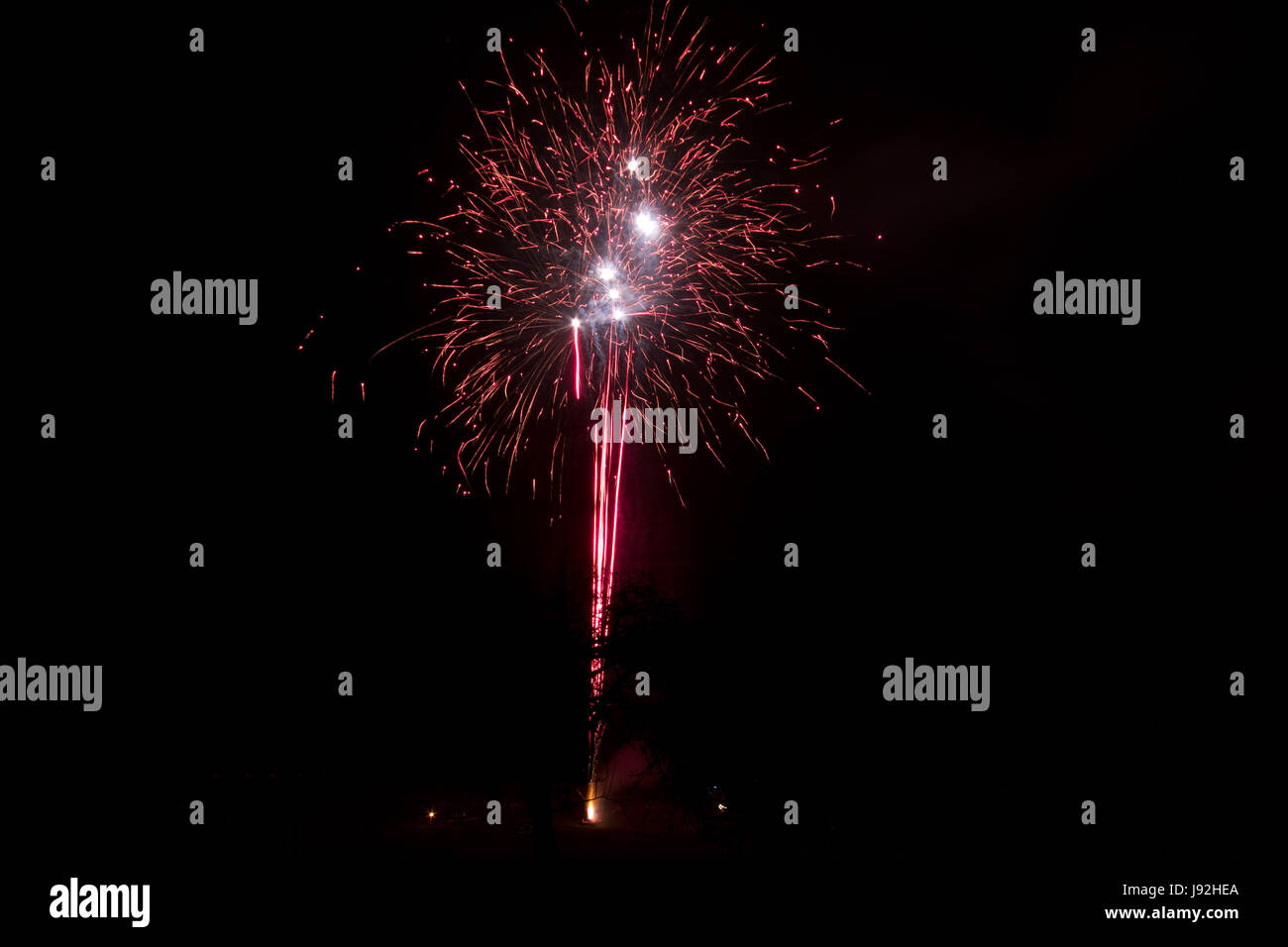long-term exposure, silvester, New Years eve, new year, rocket, cheers, Stock Photo