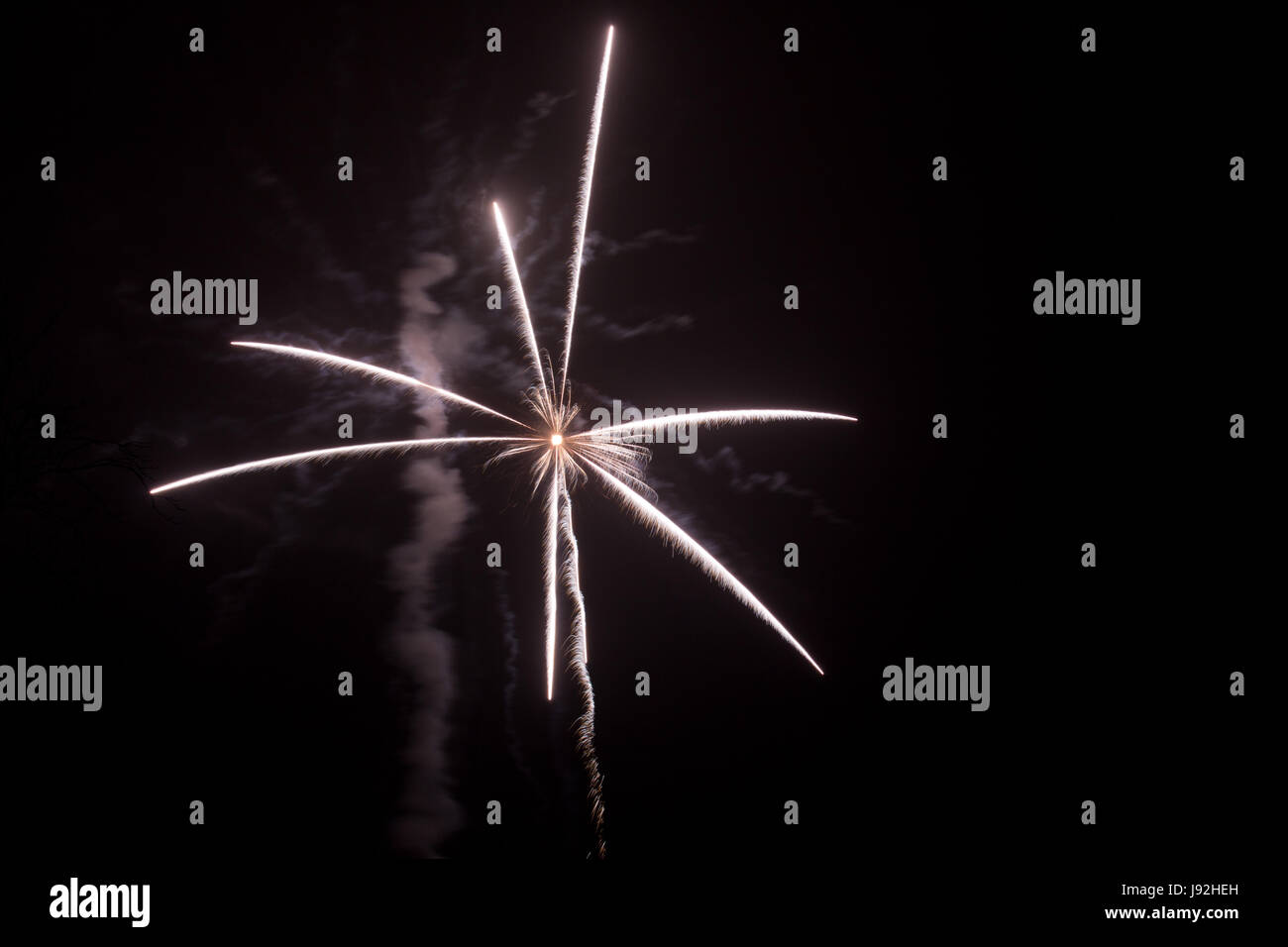 long-term exposure, silvester, New Years eve, new year, rocket, cheers, Stock Photo