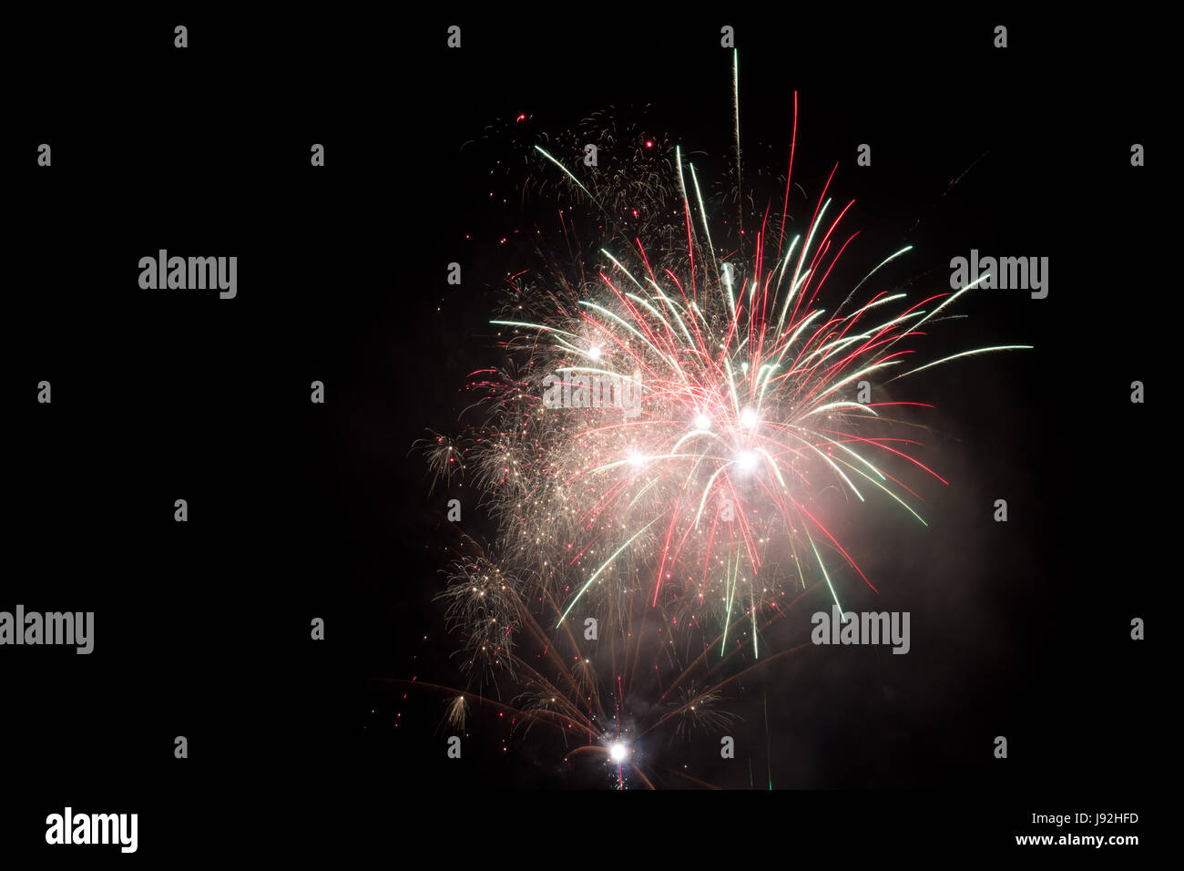 long-term exposure, silvester, New Years eve, new year, rocket, cheers, Stock Photo