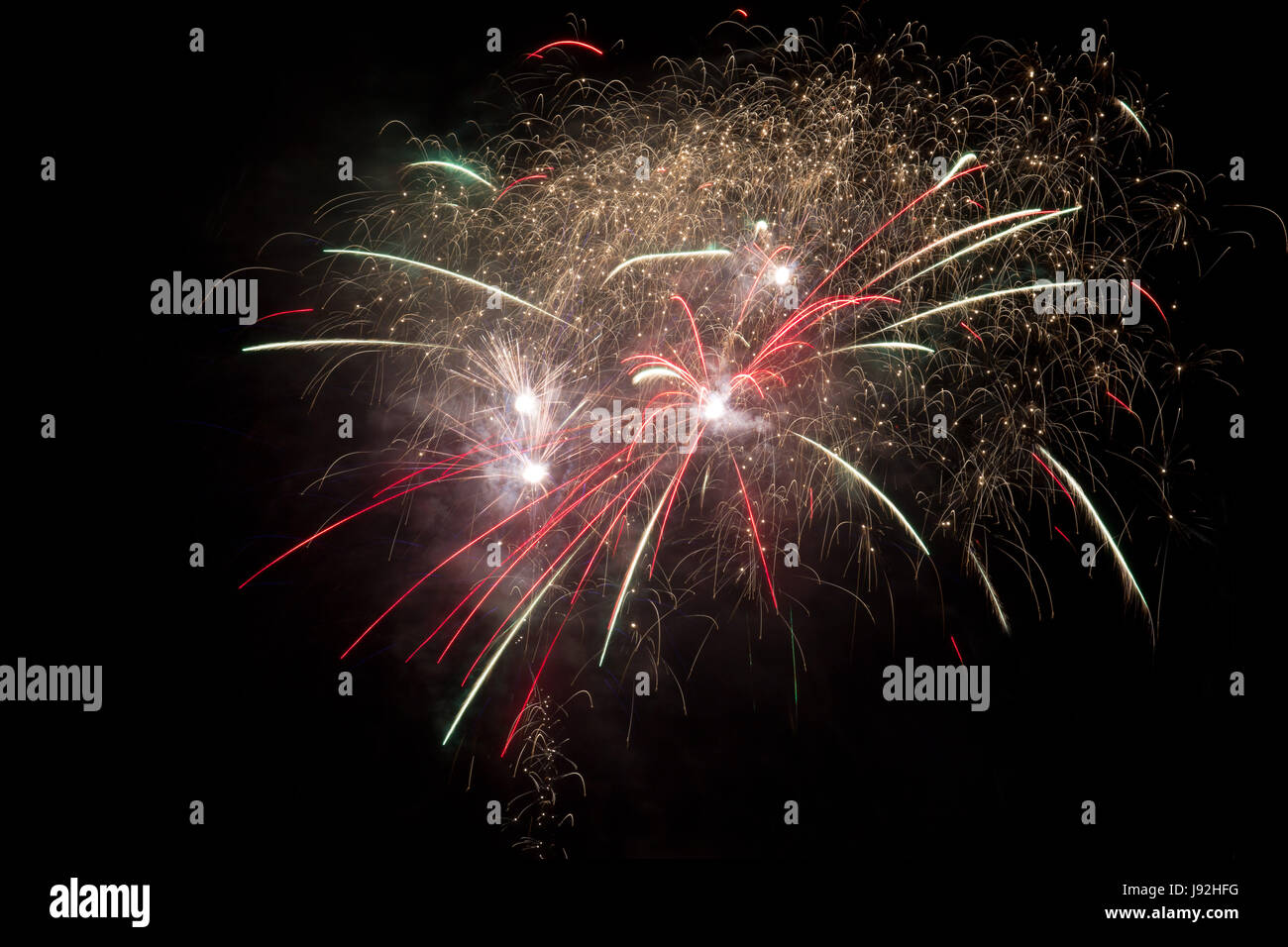 long-term exposure, silvester, New Years eve, new year, rocket, cheers, Stock Photo