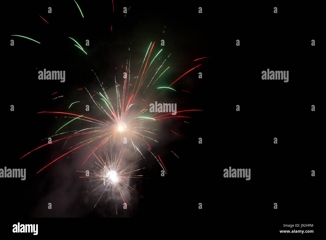 long-term exposure, silvester, New Years eve, new year, rocket, cheers, Stock Photo