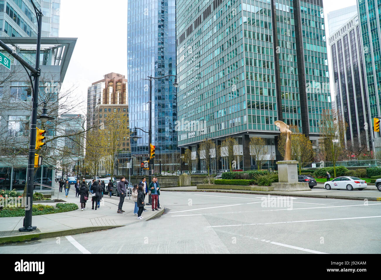 Vancouver Waterfront street corner - CANADA Stock Photo - Alamy