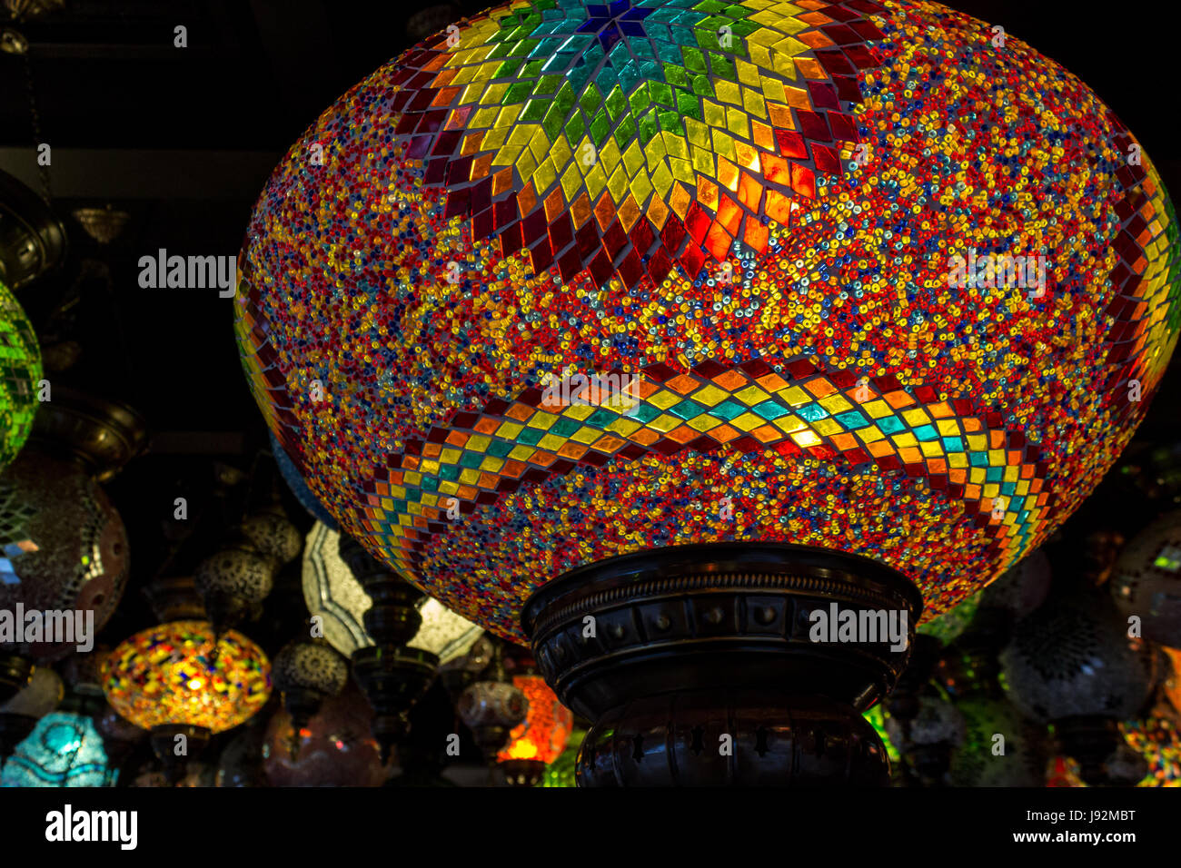Brass hanging lamps hi-res stock photography and images - Alamy