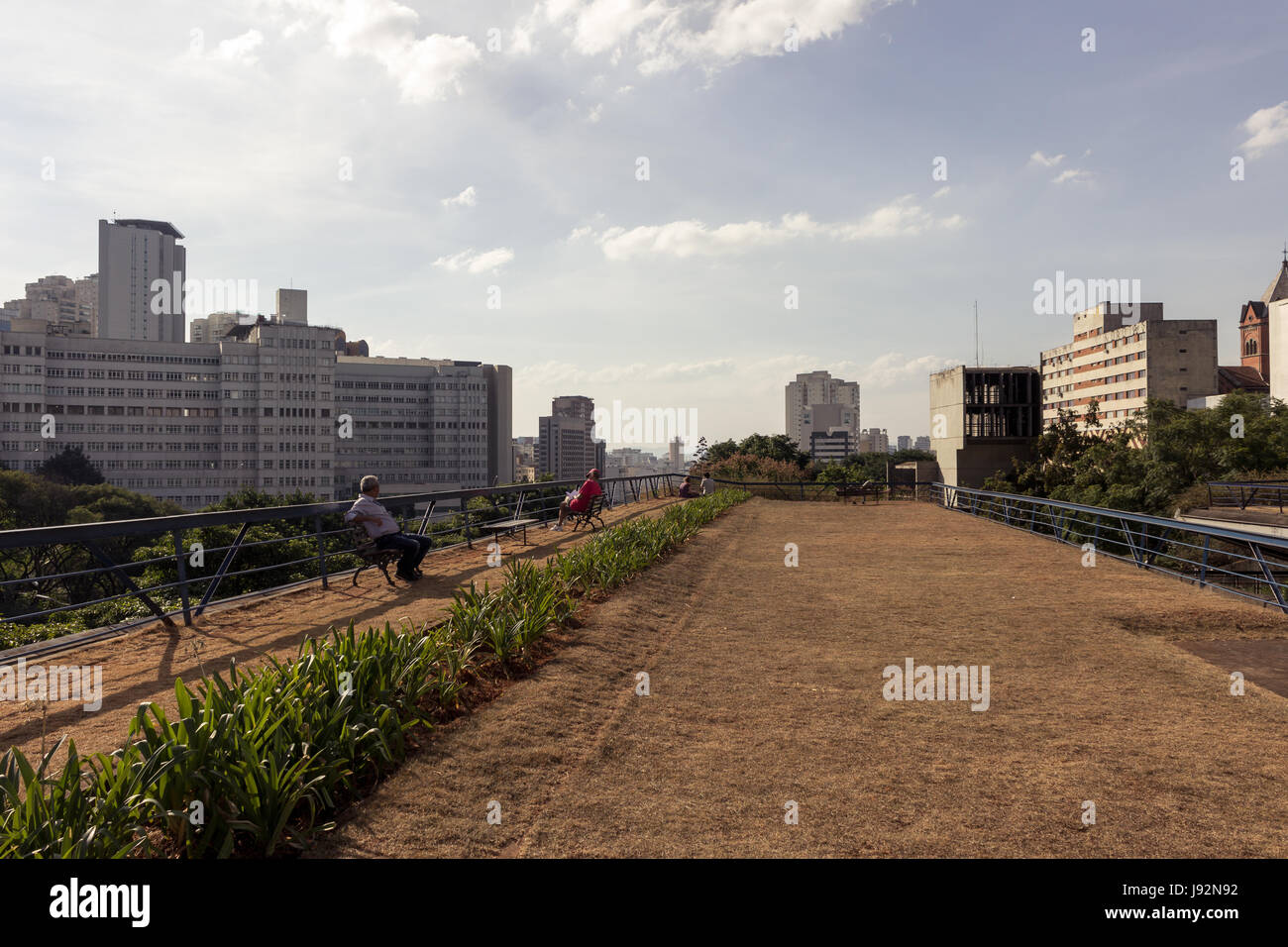 Brazil São Paulo View On Top Of Centro Cultural Sao Paulo On A Sunny