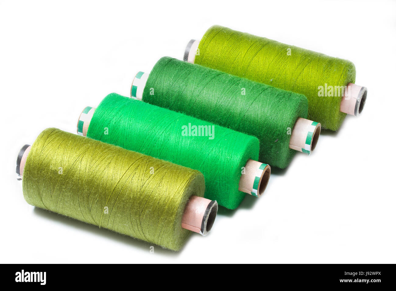 colored cotton reels Stock Photo