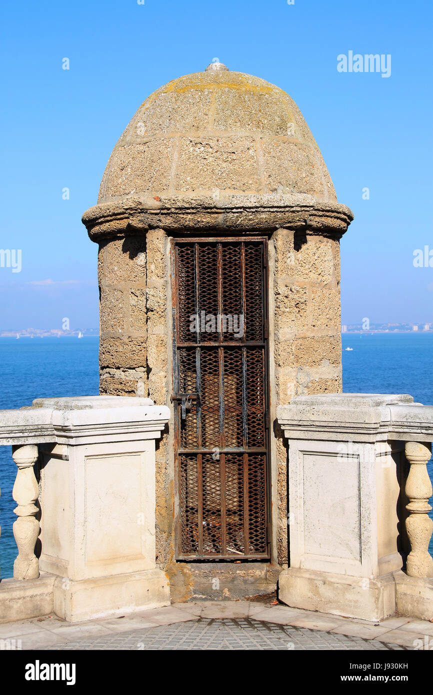 dome, spain, andalusia, watchtower, guard, guard house, balustrade ...