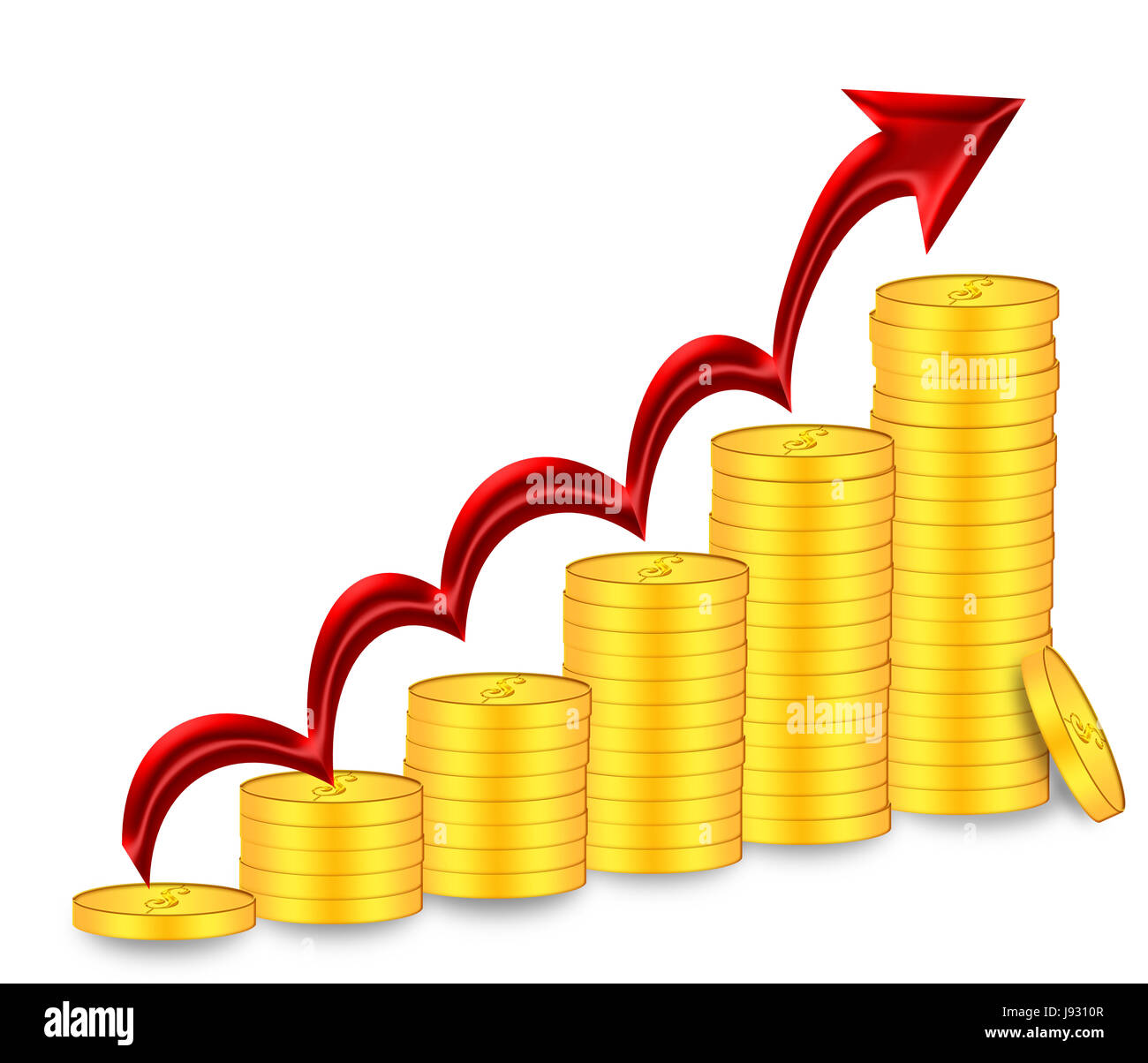 coin, up, on, price, rising, arrow, gold, going, dollar, dollars