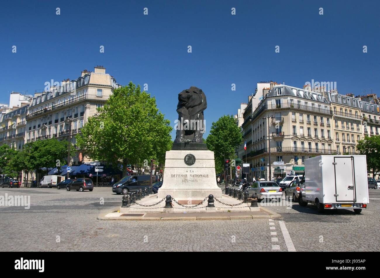 monument, lion, cat, big cat, feline predator, paris, france, roundabout Stock Photo