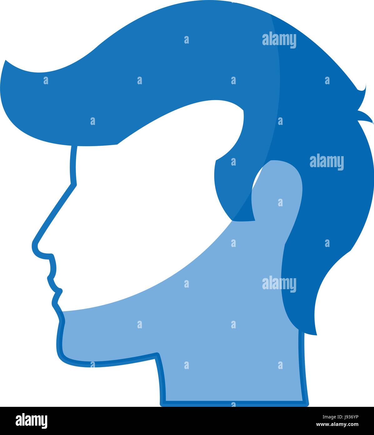 man head silhouette, profile male avatar icon Stock Vector Image & Art ...