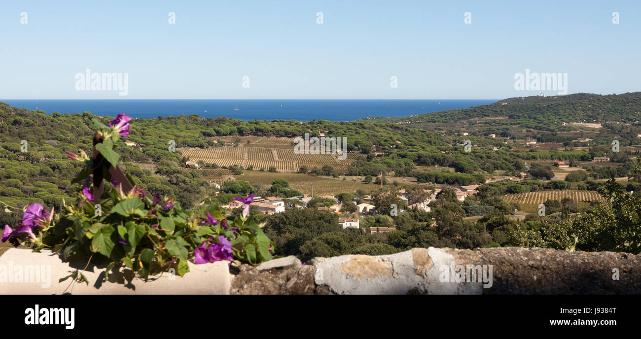 Provence, blue, travel, houses, famous, hill, garden, stone, holiday, vacation, Stock Photo