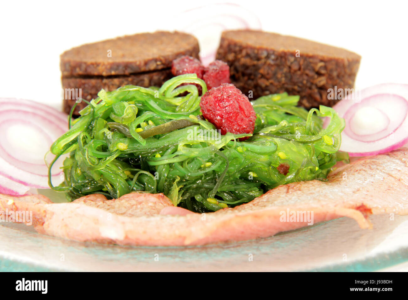 green, maritime, seaweed, herring, food, aliment, closeup, green, cold, Stock Photo