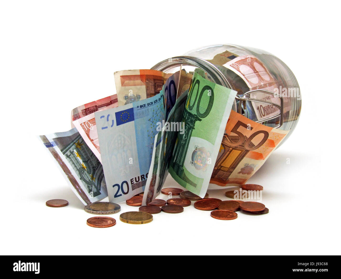 save, euro, bank notes, cents, capital, cash, cold cash, money in cash, money, Stock Photo