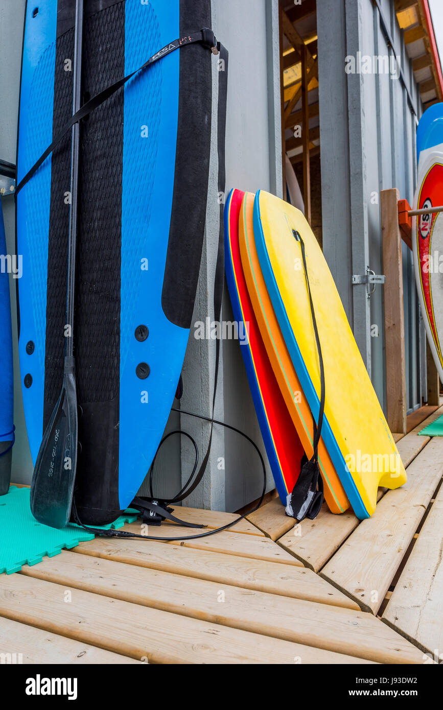 Surfboards, Tofino, British Columbia, Canada. Stock Photo
