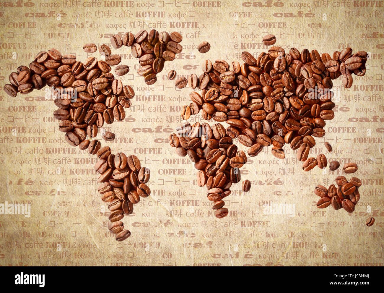 coffee, coffee bean, company, concern, corporation, country, globe