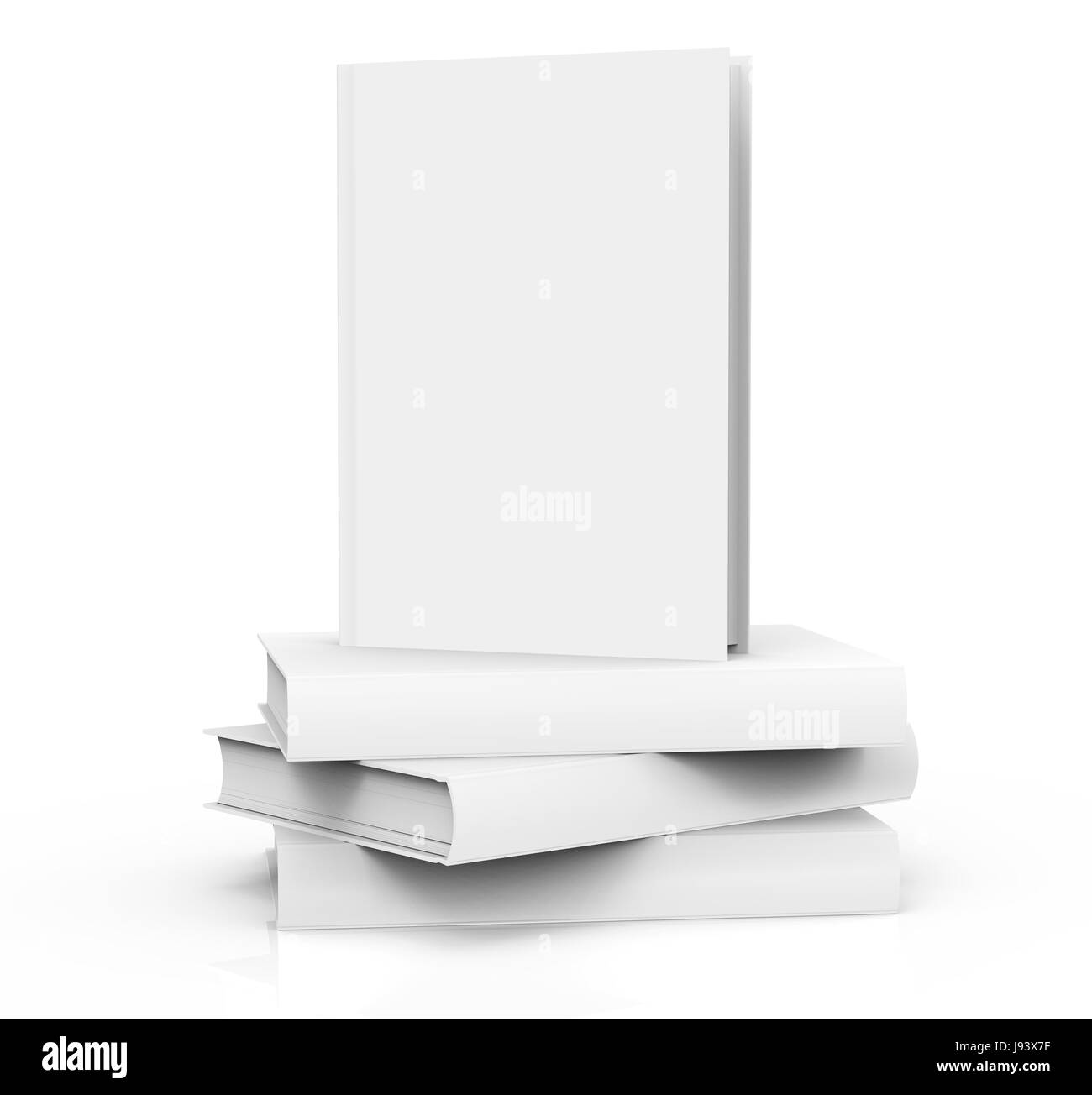 3d rendering blank hard cover books for design uses, isolated white