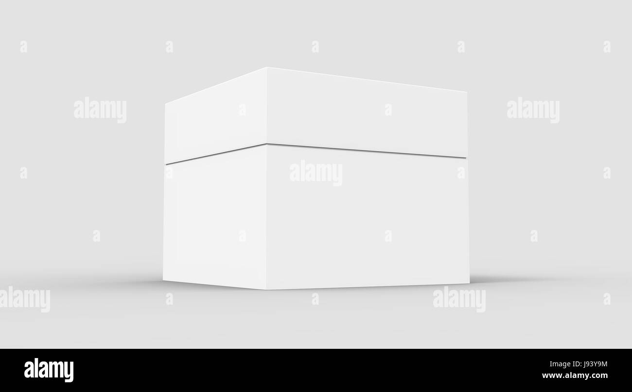 White Box Rendering Arch Example tilt white flat 3d rendering blank box, isolated gray background Stock ...