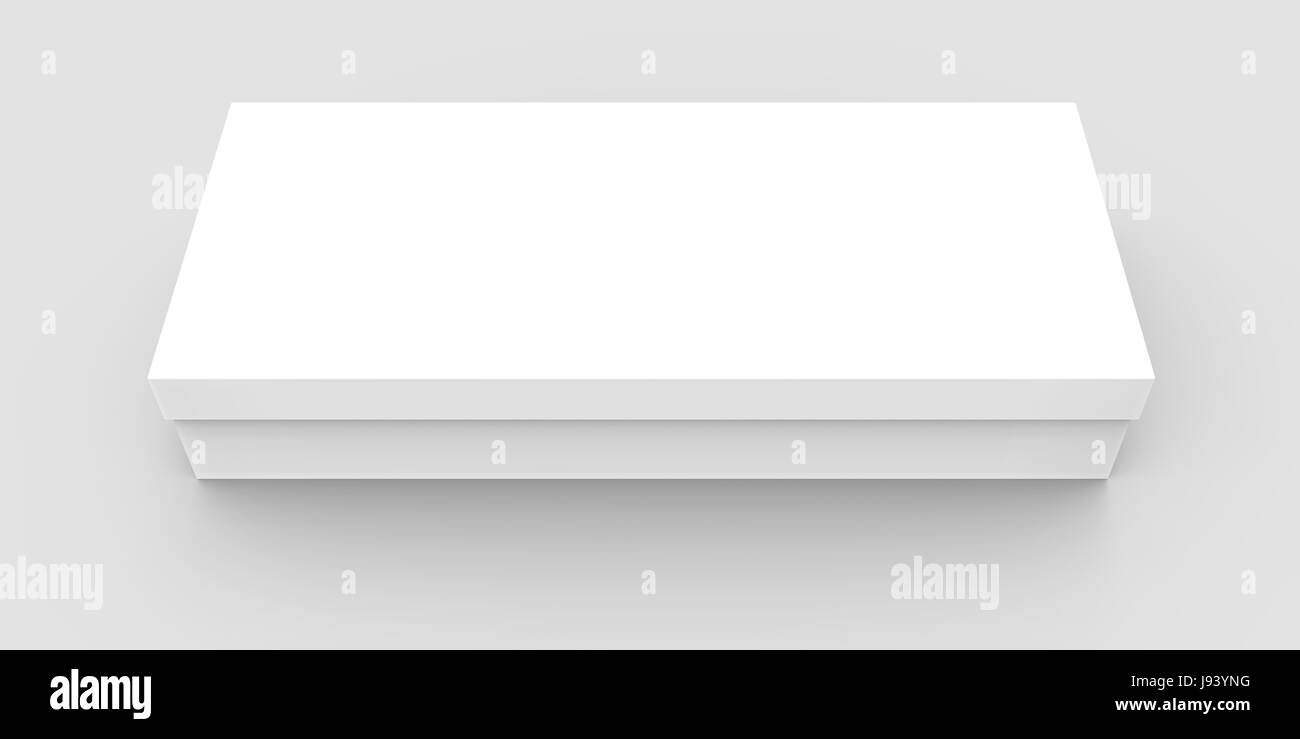 white 3d rendering blank box, isolated gray background Stock Photo - Alamy