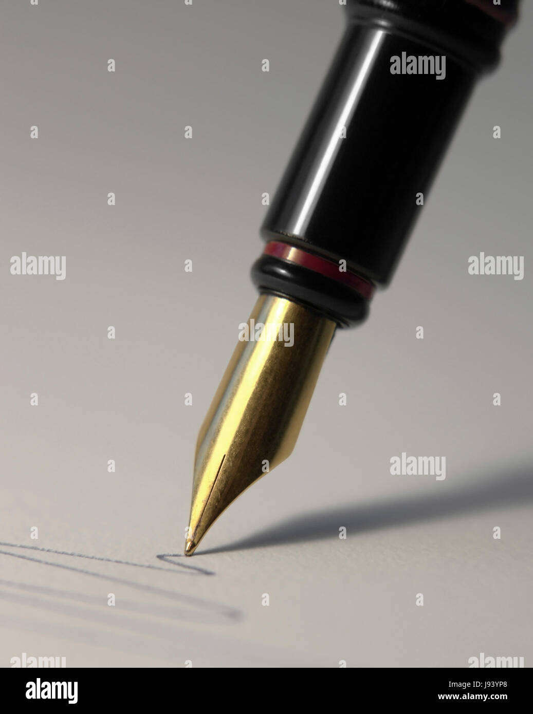 golden fountain pen tip Stock Photo Alamy