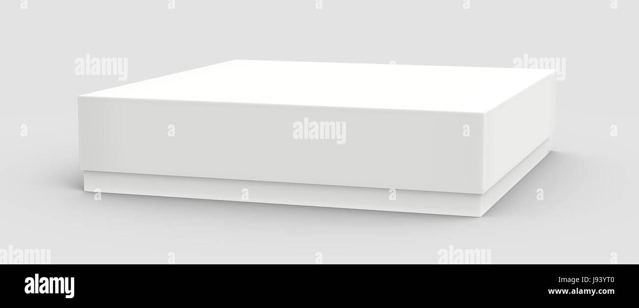 white 3d rendering tilt blank box, isolated gray background Stock Photo ...