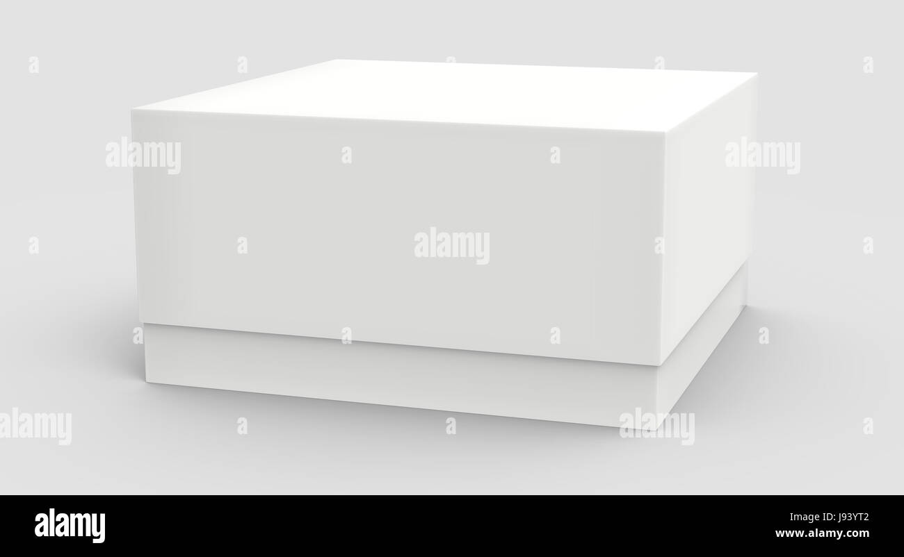 white 3d rendering tilt blank box, isolated gray background Stock Photo ...