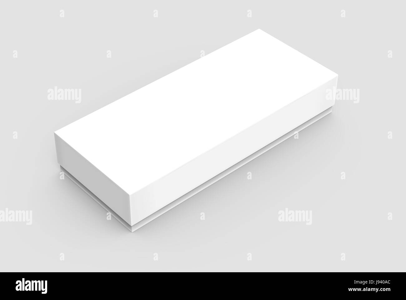 white 3d rendering tilt blank box, isolated gray background Stock Photo ...
