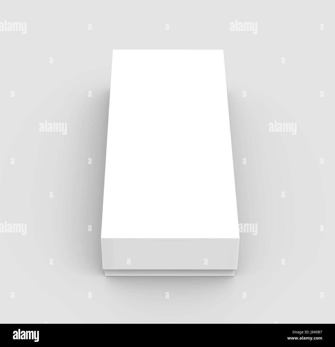 white 3d rendering blank box, isolated gray background Stock Photo - Alamy