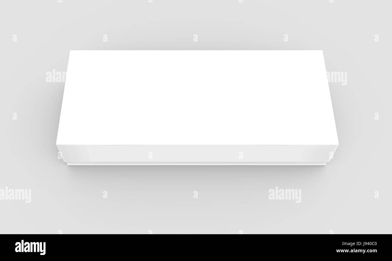 white 3d rendering blank box, isolated gray background Stock Photo - Alamy