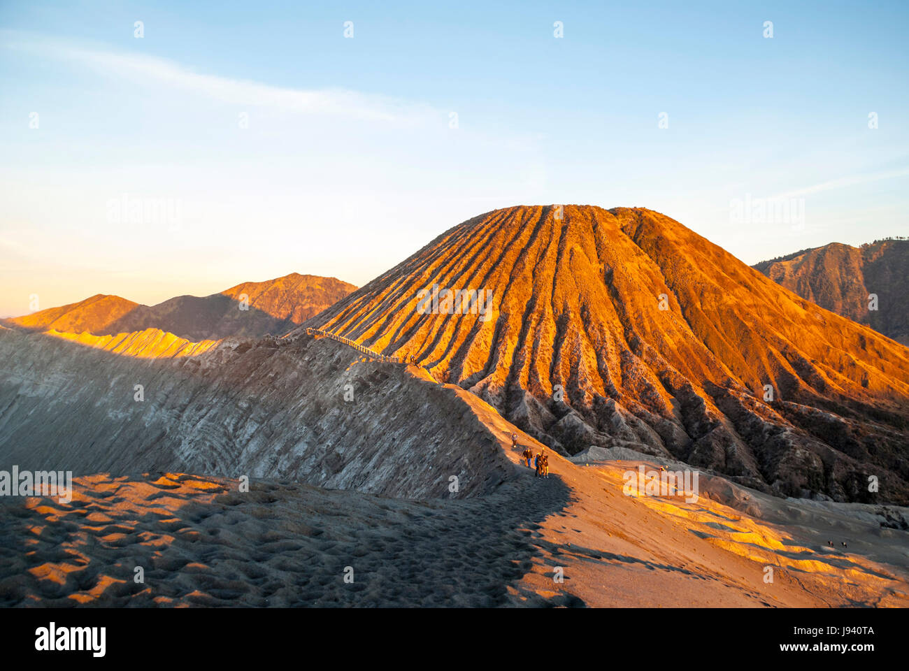 Sunrise over Bromo volcano and plateau, East Java, Indonesia Stock ...