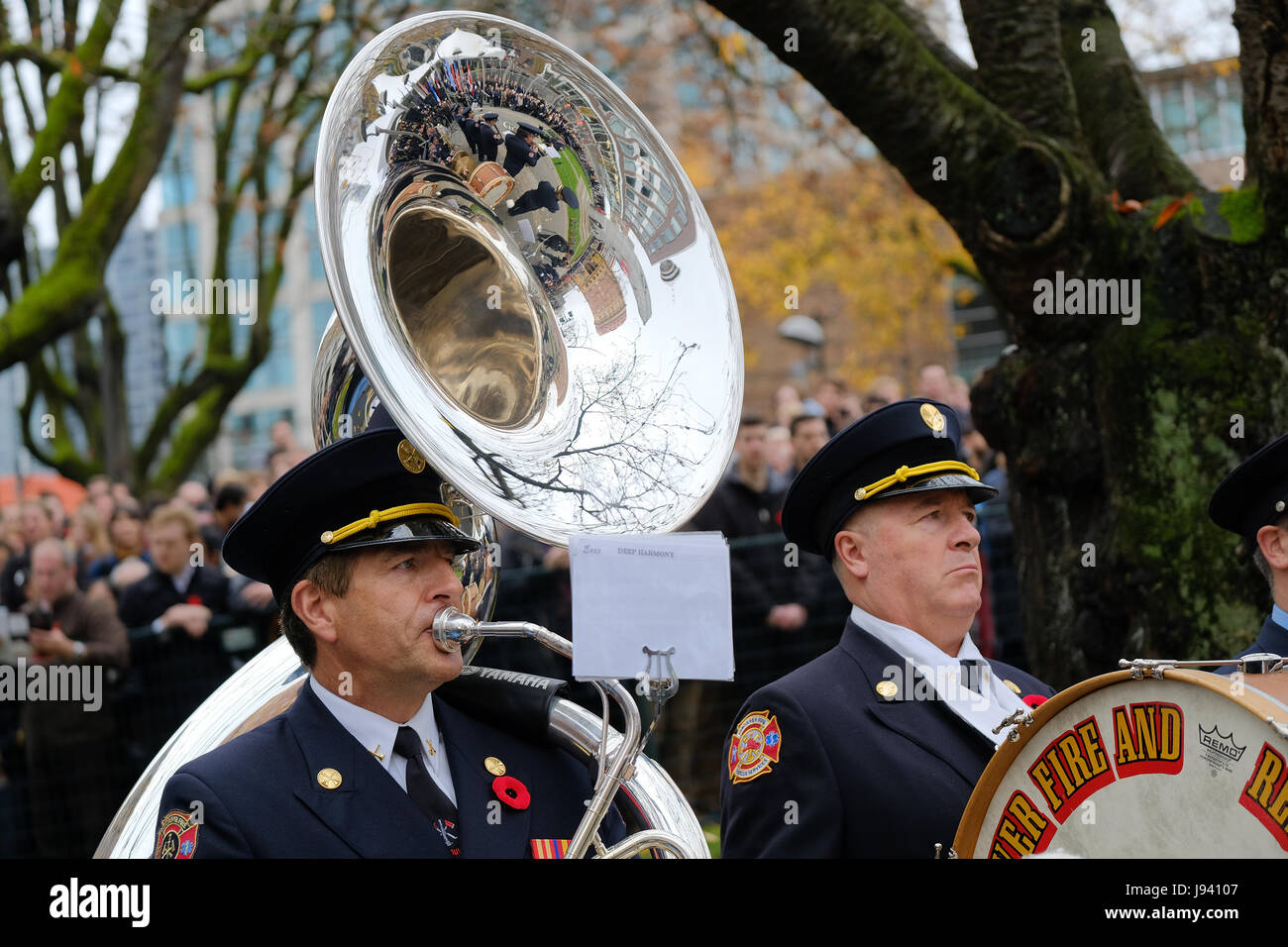 The vancouver fire and rescue services band hires stock photography