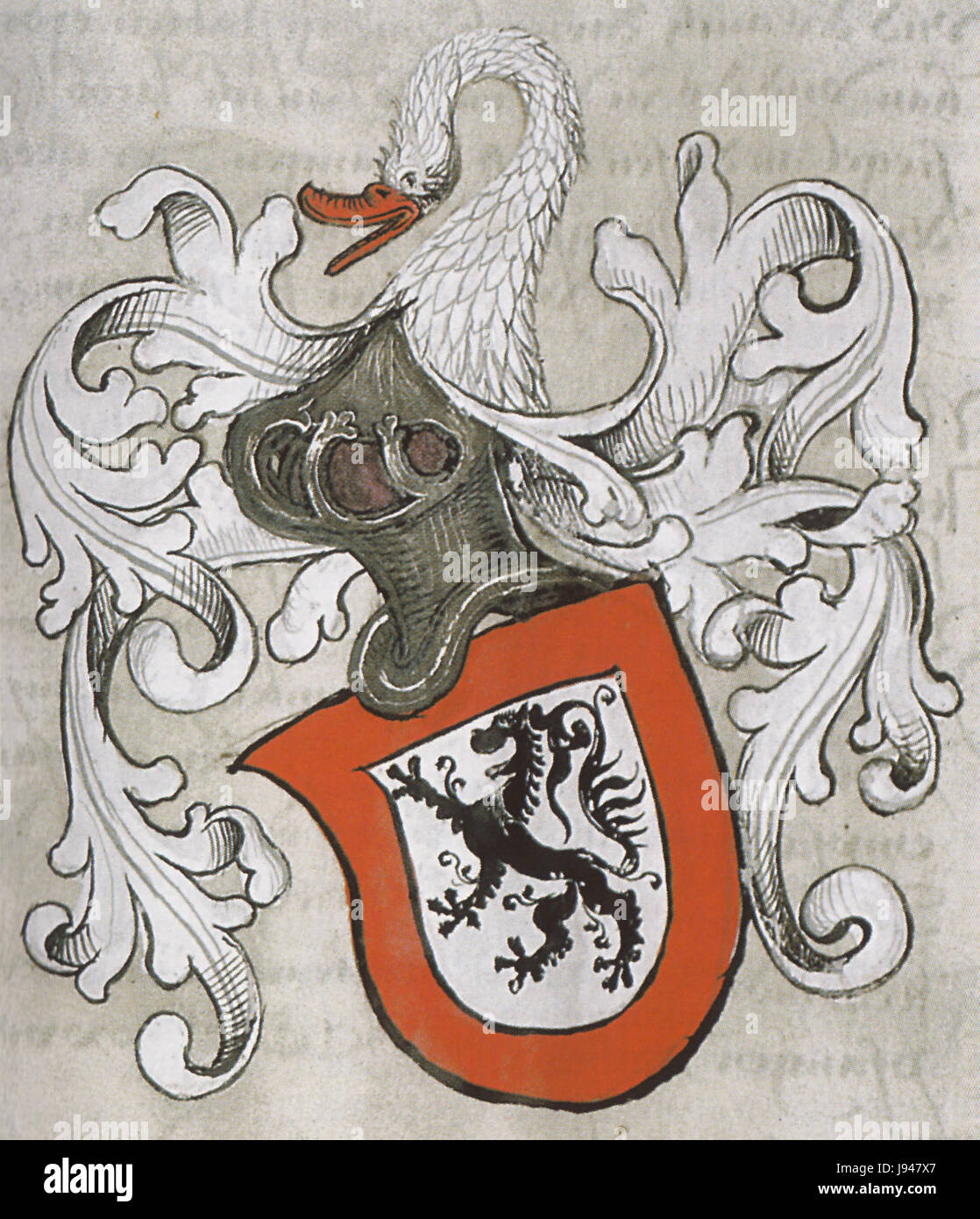 Wappen Herren von Lichtenberg Stock Photo