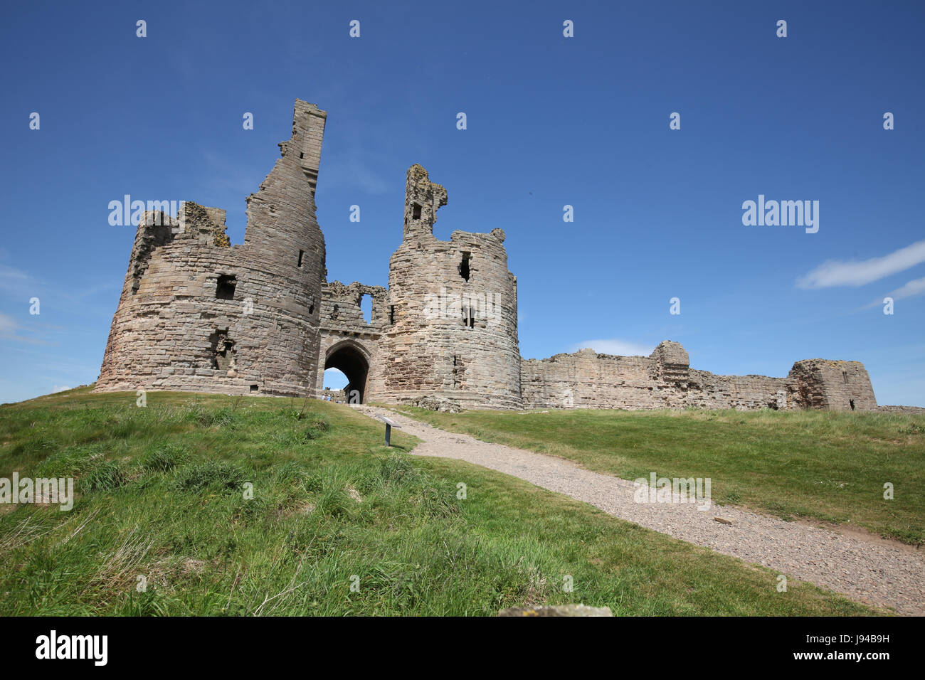 Dunstanburgh Castle Northumberland Stock Photo