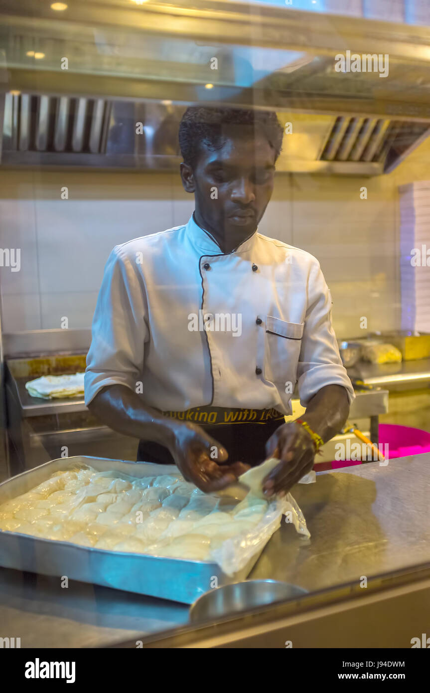 KANDY, SRI LANKA NOVEMBER 28, 2016 The cooking process of