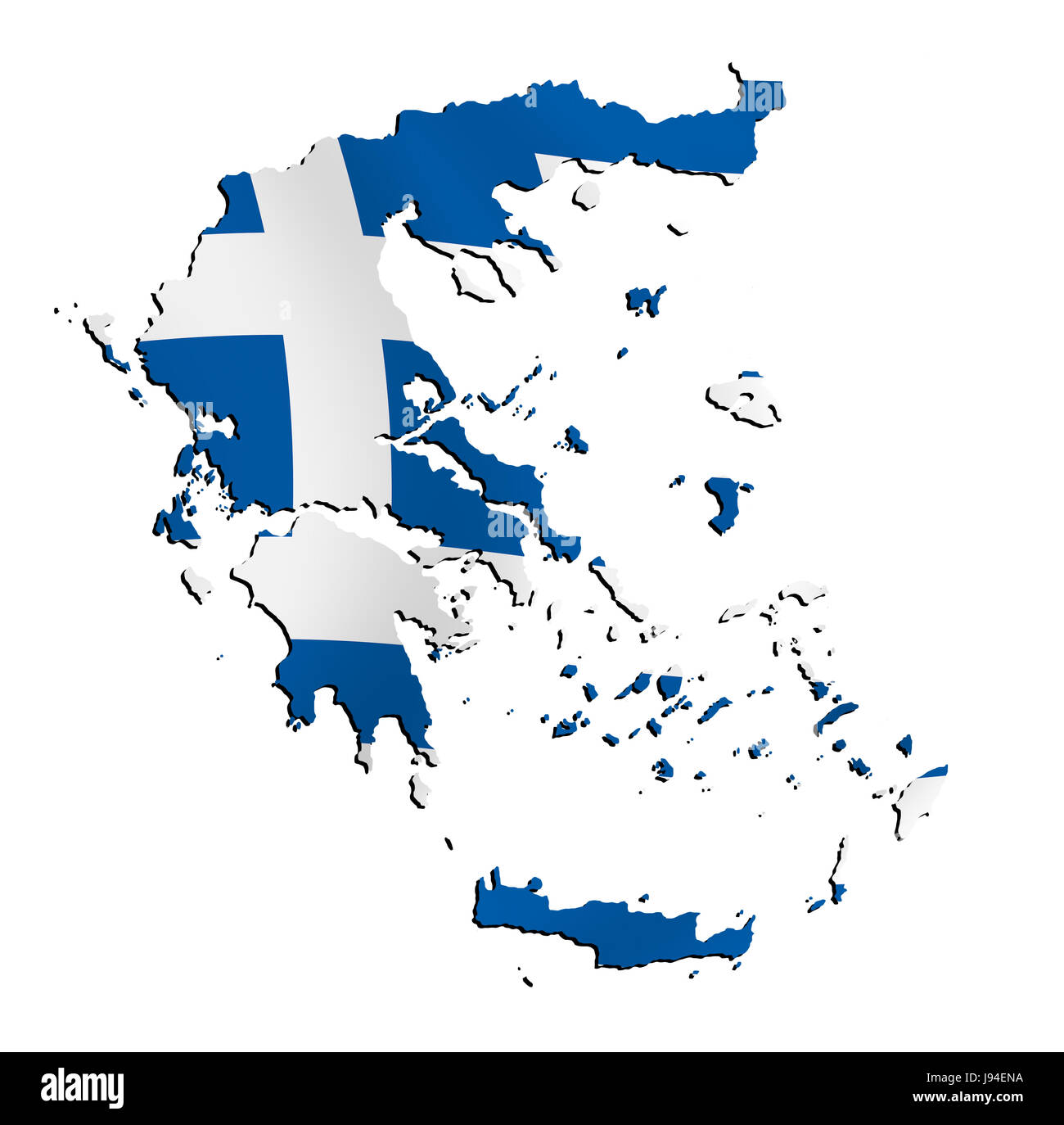 greece, flag, border, outline, atlas, map of the world, map, detail, isolated, Stock Photo