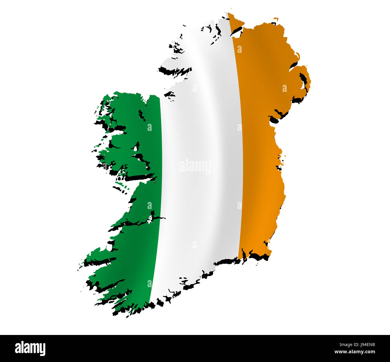 flag, border, outline, ireland, atlas, map of the world, map, detail, isolated, Stock Photo