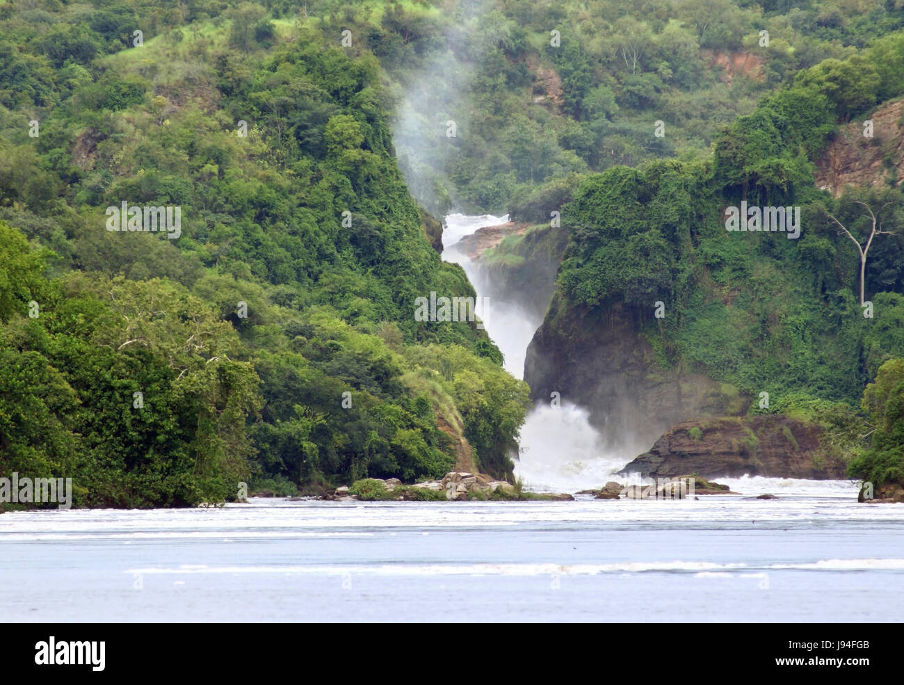 river nile with murchison falls Stock Photo
