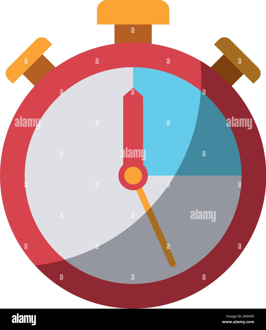colorful silhouette of stopwatch icon without contour and shading Stock ...