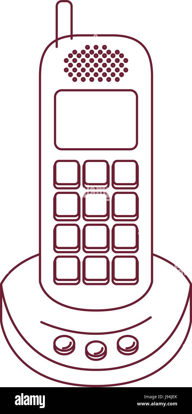 Cordless phone cradle Stock Vector Images Alamy