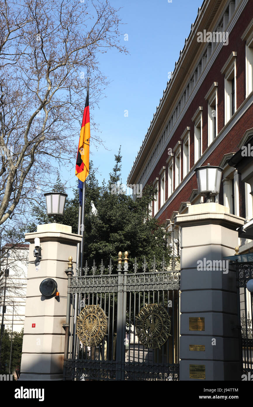 istanbul, embassy, representation, consulat general, german federal republic, Stock Photo