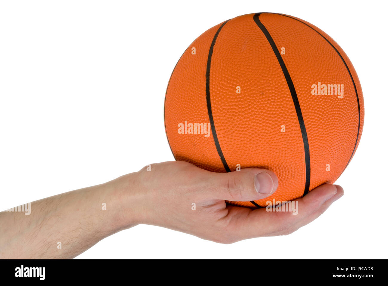 sport, sports, ball, basket, basketball, rubber, hand, orange, object, single, Stock Photo