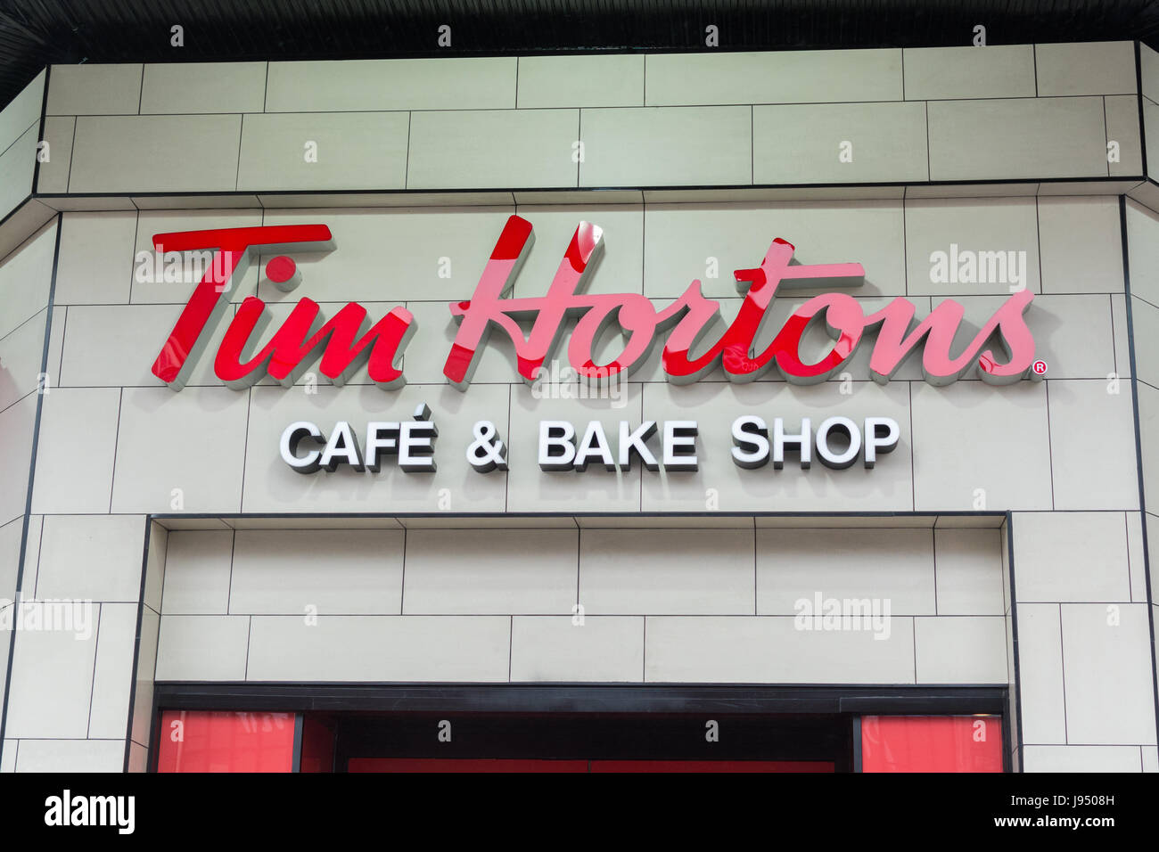 Tim Hortons Glasgow UK - the first branch opened in the UK Stock Photo