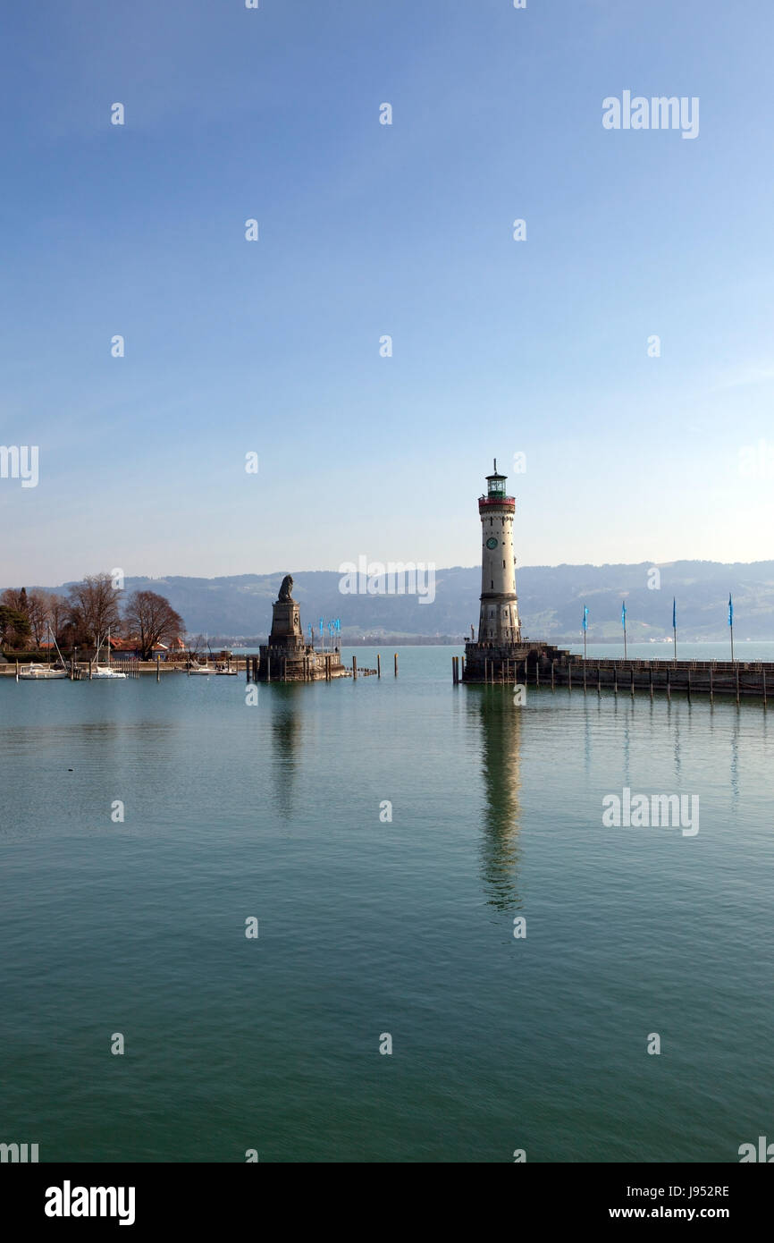 holiday, vacation, holidays, vacations, summer, summerly, harbor, bavaria, lake Stock Photo