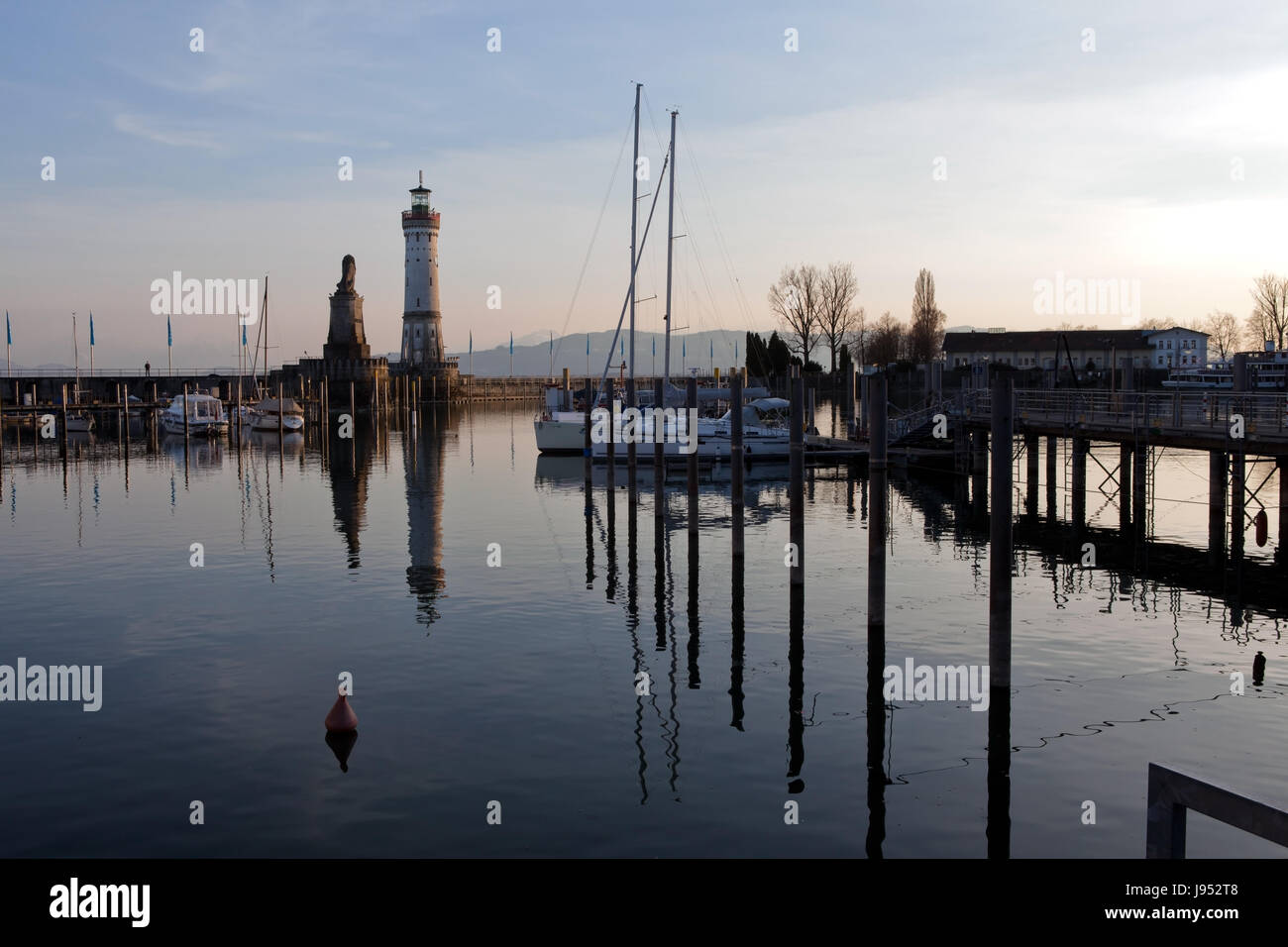 sights, harbor, bavaria, lake constance, harbours, germany, german federal Stock Photo