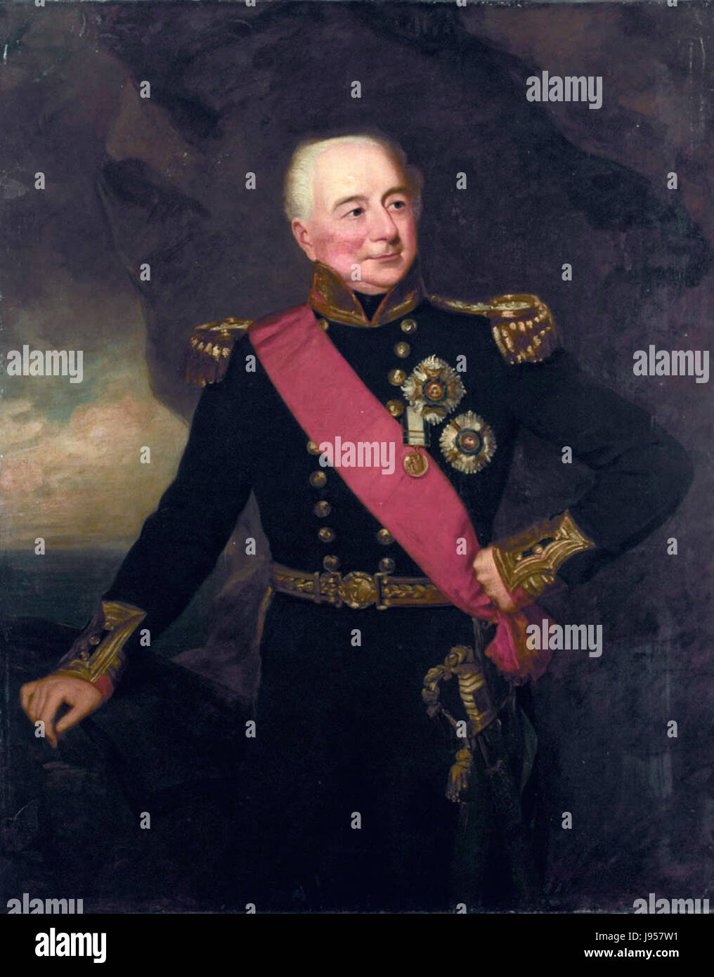 Admiral William Hargood (1726 1839), by Frederick Richard Say Stock Photo