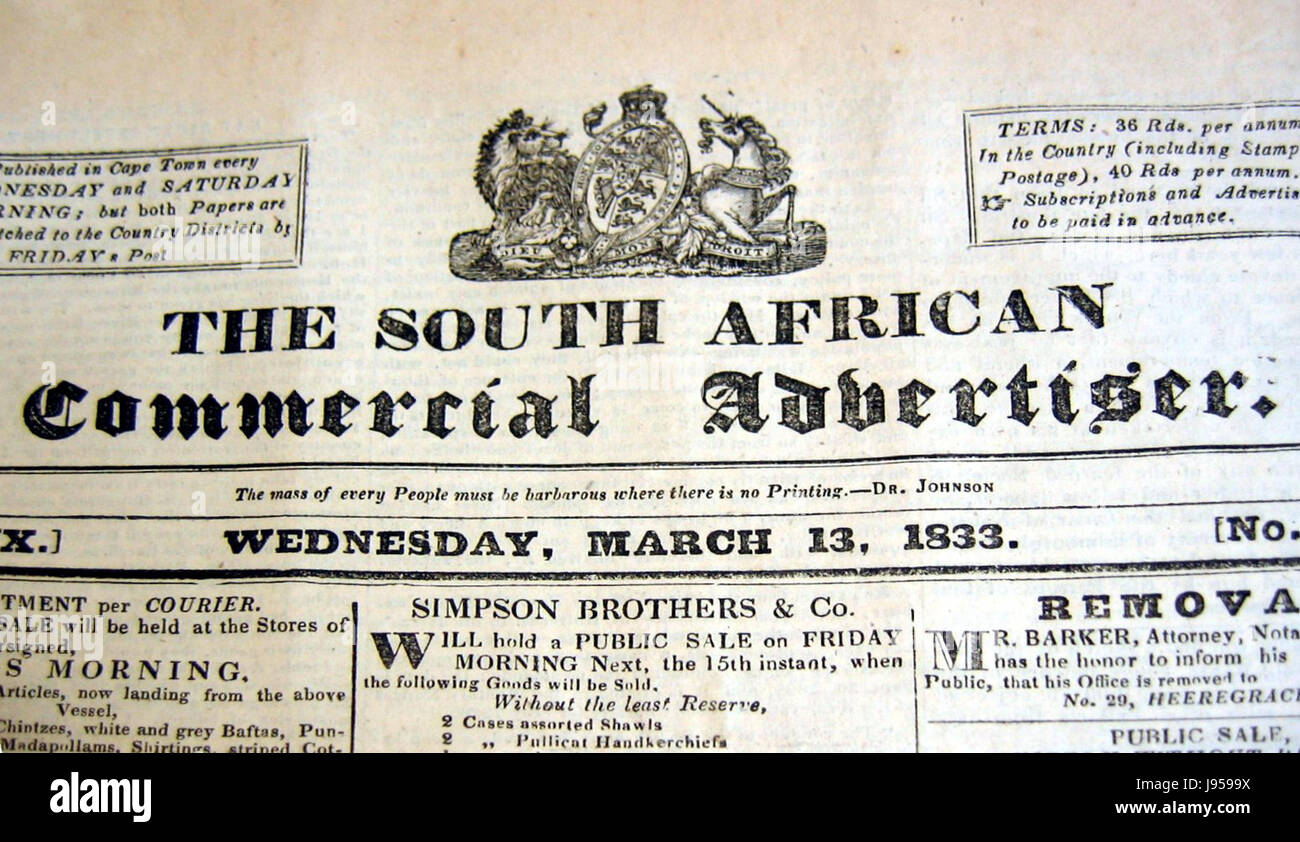 South African Commercial Advertiser05 Stock Photo Alamy